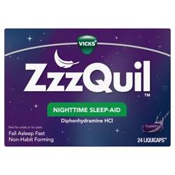 ZzzQuil Nighttime Sleep-Aid LiquiCaps - Diphenhydramine HCl - 24ct