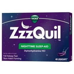 ZzzQuil Nighttime Sleep-Aid LiquiCaps - Diphenhydramine HCl - 48ct