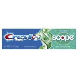 Crest + Scope Complete Whitening Toothpaste - Minty Fresh - Trial Size - 0.85oz
