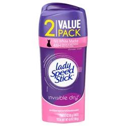 Lady Speed Stick Invisible Dry Antiperspirant & Deodorant for Women - Shower Fresh - Trial Size - 2.3oz/2pk