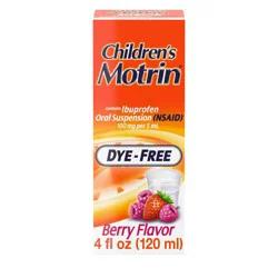 Children's Motrin Oral Suspension Dye-Free Fever Reduction & Pain Reliever - Ibuprofen (NSAID) - Berry - 4 fl oz