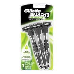 Gillette Mach3 Sensitive Disposable Razors 3 ea Blister Pack