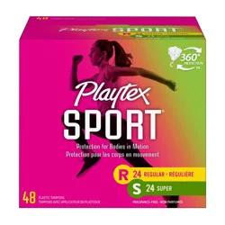 Playtex Sport Multipack Tampons - Plastic - Unscented - Regular/Super - 48ct