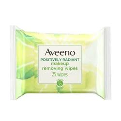 Aveeno Positively Radiant Oil Free Makeup Removing Wipes - 25ct