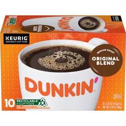 Dunkin' K-Cup Pods Medium Roast Original Blend Coffee 10 ea