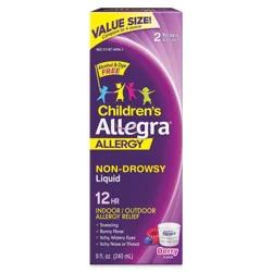 Children's Allegra 12 Hour Allergy Relief Oral Suspension - Berry Flavor - Fexofenadine Hydrochloride - 8 fl oz