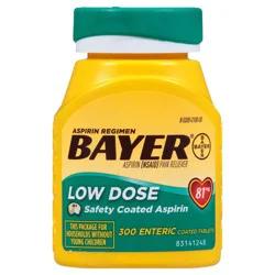 Bayer Low Dose Aspirin Regimen 81mg Pain Reliever Coated Tablets (NSAID) - 300ct