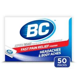 BC Powder Headache Fast Pain Relief Powder - Aspirin (NSAID) - 50ct