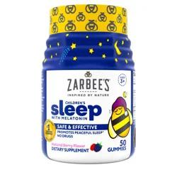 Zarbee's Naturals Kid's Sleep Gummies with Melatonin, Drug-Free, Non-Habit Forming - Natural Berry - 50ct