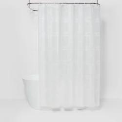 Grid Shower Curtain White - Room Essentials