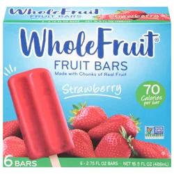 Whole Fruit Strawberry Fruit Bars 6 - 2.75 fl oz