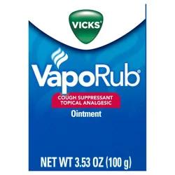 Vicks VapoRub Original Cough Suppressant Topical Analgesic Ointment 3.53 oz, Best used for relief from cold symptoms, aches, and pains