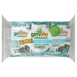 gimMe Roasted Sea Salt Seaweed Snack Value Pack 6 - 0.17 oz Trays