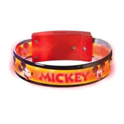 These eye-catching light up bracelets are yellow with a black border and feature Mickey's smiling face. These make a great party favor