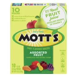Mott's 10 Pouches Assorted Fruit Fruit Flavored Snacks 10 ea