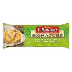 El Monterey Signature Egg, Sausage, Cheese & Potato Burrito
