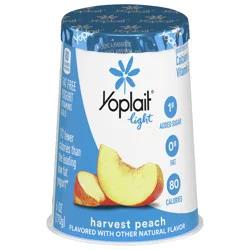 Yoplait Light Harvest Peach Fat Free Yogurt, 6 OZ Yogurt Cup