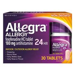 Allegra 24 Hour Allergy Relief Tablets Fexofenadine Hydrochloride