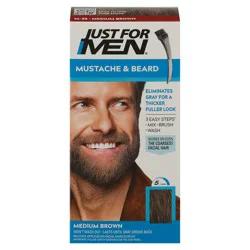 Just for Men Mustache And Beard Brush-In Color - Medium Brown M-35