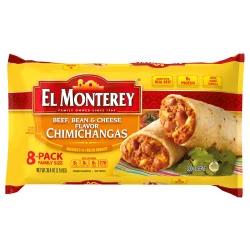 El Monterey Beef Bean & Cheese Chimichangas Family Size