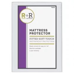 R+R Room + Retreat Soft Touch Waterproof Fitted Mattress Protector, Queen