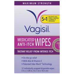 Vagisil Maximum Strength Anti-Itch Medicated Feminine Intimate Wipes