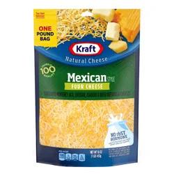Kraft Sliced Mexican Style Shredded Four-Cheese
