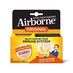 Airborne Effervescent Immune Support Supplement Blast of Vitamin C Zesty Orange