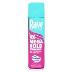 Rave 4x Mega Hold Unscented Hair Spray 11 oz