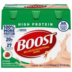 Boost High Protein Nutritional Drinks Creamy Strawberry