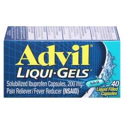 Advil Liqui-Gels Pain Reliever/Fever Reducer Liquid Filled Capsules - Ibuprofen (NSAID) - 40ct