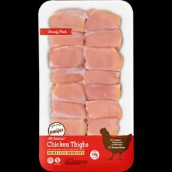 Meijer 100% All Natural Boneless Skinless Chicken Thighs, Family Pack