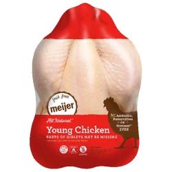 Meijer 100% All Natural Bone-In Whole Chicken