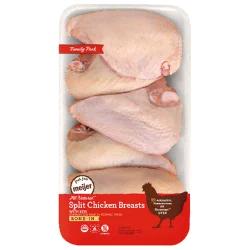 Meijer 100% All Natural Bone-In Split Chicken Breasts, Family Pack