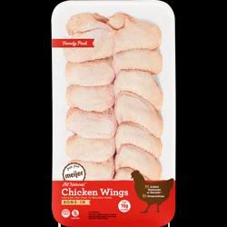 Meijer 100% All Natural Bone-In Chicken Wings, Family Pack