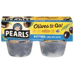 Pearls Olives to Go Large Ripe Pitted Olives 4 - 1.2 oz Cups