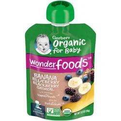 Gerber Organic 2nd Foods Banana Blueberry & Blackberry Oatmeal