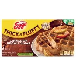 Eggo Think & Fluffy Cinnamon Brown Sugar Frozen Waffles - 11.6oz/6ct