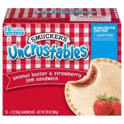 Smucker's Uncrustables Peanut Butter & Strawberry Jam Sandwich, 10-Count Pack