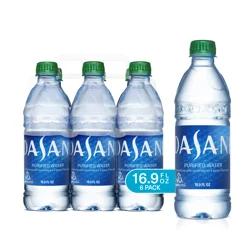 DASANI Purified Water Bottles, 16.9 fl oz, 6 Pack