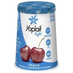 Yoplait Light Cherry Fat Free Yogurt, 6 OZ Yogurt Cup