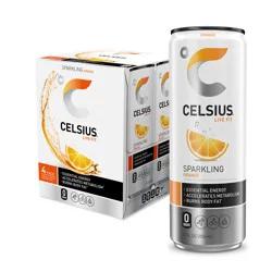 CELSIUS Sparkling Orange, Functional Essential Energy Drink 12 Fl Oz (Pack of 4)