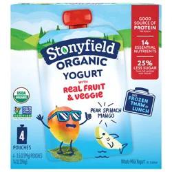 Stonyfield Organic Kids Pear Spinach Mango Whole Milk Yogurt