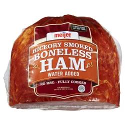 Meijer Ham, Boneless, Hickory Smoked, Fully Cooked, Half