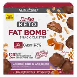 SlimFast Slimfast Keto Fat Bomb Choclate Caramel Nut Clusters - 14-.