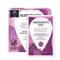 Summer's Eve Island Splash Daily Feminine Wipes, Removes Odor, pH Balanced, 16 count