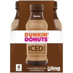 Dunkin' Mocha Iced Coffee Drink 9.4 oz Bottles