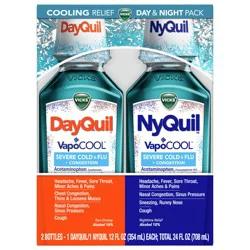 Vicks DayQuil & NyQuil Severe VapoCOOL Cold & Flu Medicine Liquid - 24 fl oz