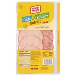 Oscar Mayer Sub Kit with Extra Lean Smoked Ham & Turkey Breast Sliced Lunch Meat - 28oz
