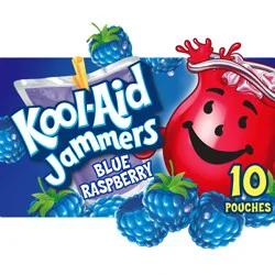 Kool-Aid Jammers Blue Raspberry Flavored 0% Juice Drink, 10 ct Box, 6 fl oz Pouches